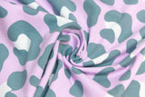 Stoffpaket Jersey + Bündchen Jersey im Leo Design, flieder, altmint