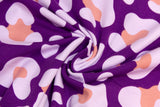 Jersey im Leo Design, Animal Print, violett, lila, 0,5 m