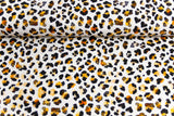 Stoffpaket Jersey + Bündchen Jersey mit Leo Print, Fräulein von Julie, weiß, schwarz