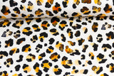 Stoffpaket Jersey + Bündchen Jersey mit Leo Print, Fräulein von Julie, weiß, schwarz