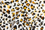 Stoffpaket Jersey + Bündchen Jersey mit Leo Print, Fräulein von Julie, weiß, schwarz