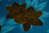 Jersey mit Lilien, poseidon blau, 0,5 m