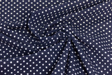 Jersey Pindots, mit Punkten, marine, weiß, 0,5 m