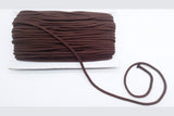 Baumwollkordel, Doppelgewebe, 5 mm, braun, Nahaufnahme