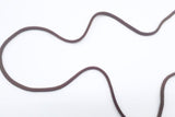 Baumwollkordel, Doppelgewebe, 5 mm, braun, Farbdetail