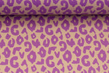 Kunstleder "Brush & Wild" by cherry picking, Leo print, creme, mauve, 0,5 m