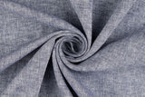 Leinen Baumwoll Twill, Fischgrätmuster, indigo blau, 0,5 m