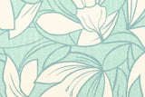 Leinen mit Blumen, gewaschen, mint, 0,5 m