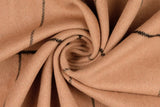 Mantelflausch, Mantelstoff, Karo, camel, schwarz, 0,5 m