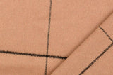 Mantelflausch, Mantelstoff, Karo, camel, schwarz, 0,5 m