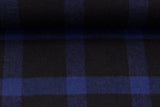 Baumwoll Flanell "Maverick", Karo, dunkelblau, 0,5 m