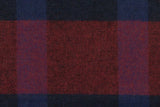 Baumwoll Flanell "Maverick", Karo, navy, burgund, 0,5 m