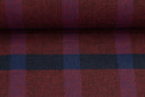 Baumwoll Flanell "Maverick", Karo, navy, burgund, 0,5 m