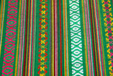 Mexiko Stoff im Ethno Look, grün, 0,5 m
