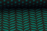 Viskose Webware "Molina", bienvenido colorido, Swafing, petrol, schwarz, 0,5 m