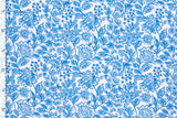 Musselin blau mit Blumen – Lieblingsstoff als Meterware bestellen