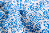 Musselin mit Blumen blau – perfekter Stoff zum Nähen und Basteln