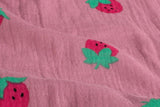 Musselin mit Erdbeeren, altrosa, 0,5 m