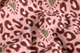 Musselin Leoprint Meterware altrosa Zoom