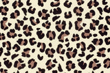 Musselin, Double Gauze, Leo Print, beige, braun, 0,5 m