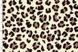 Musselin, Double Gauze, Leo Print, beige, braun, 0,5 m
