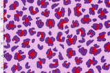 Musselin, Double Gauze, Leo Print, lavendel, lila, 0,5 m
