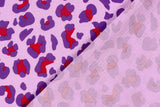 Musselin, Double Gauze, Leo Print, lavendel, lila, 0,5 m