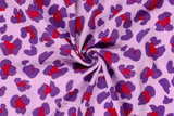 Musselin, Double Gauze, Leo Print, lavendel, lila, 0,5 m