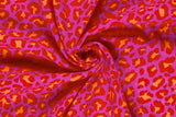 Musselin Leo Print, pink, 0,5 m