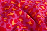 Musselin mit Leo-Muster pink – Qualitätsstoff als Meterware