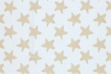 Musselin mit Sternen, wollweiß, beige, 0,5 m