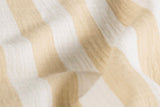 Musselin Blockstreifen gestreift Meterware beige Detail