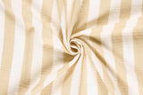 Musselin Blockstreifen gestreift Meterware beige