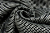 3D Netz Stoff mit Geweberücken grau Meterware online kaufen
