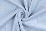 Baumwoll Nicki Velours, uni, hellblau, 0,5 m