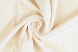 Baumwoll Nicki Velours, uni, wollweiß, 0,5 m