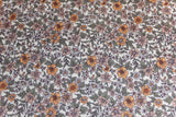 Rib Jersey, Rippenjersey mit Blumen, wollweiß, grün, 0,5 m