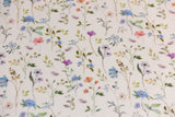 Rib Jersey, Rippenjersey mit Blumen, pastell, wollweiß, 0,5 m