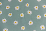 Rib Jersey, Rippenjersey mit Gänseblümchen, altmint, 0,5 m
