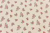Rippjersey mit Blumen, beige, 0,5 m
