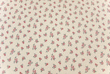 Rippjersey mit Blumen, beige, 0,5 m