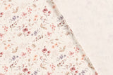 Rib Jersey, Rippenjersey mit Blumen, Mohnblumen, wollweiß, 0,5 m