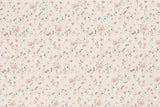Rib Jersey, Rippenjersey mit Blumen und Schmetterlingen, wollweiß, 0,5 m