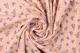 Rippjersey mit Blumen, altrosa, 0,5 m