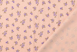 Rippjersey mit Blumen, altrosa, 0,5 m