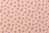 Rippjersey mit Blumen, altrosa, 0,5 m