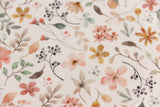 Rippjersey mit Blumen, wollweiß, 0,5 m