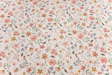 Rippjersey mit Blumen, wollweiß, 0,5 m