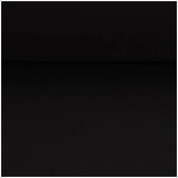 Restmenge 98 cm Jersey Basic, uni, schwarz