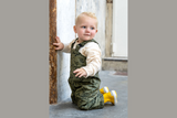 Softshell mit Dinosauriern, khaki, grün, 0,5 m